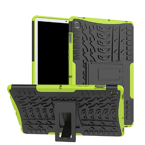 Coque en TPU hybride antidérapant vert avec béquille pour votre Samsung Galaxy Tab S5e SM-T720