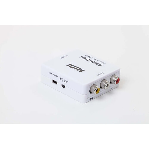 vhbw Adaptateur HDMI vers cinch - 3RCA AV convertisseur audio et vidéo, blanc