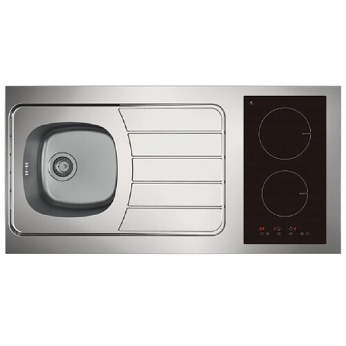 Mezieres EVIER INOX REVERSIBLE 1 CUVE 120 CM DOMINO INDUCTION