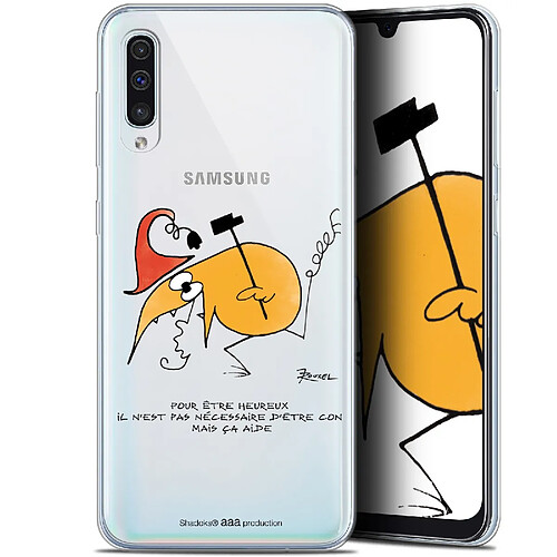 Caseink Coque Pour Samsung Galaxy A50 (6.4 ) [Gel HD Collection Les Shadoks ? Design Pour Être Heureux - Souple - Ultra Fin - Imprimé en France]