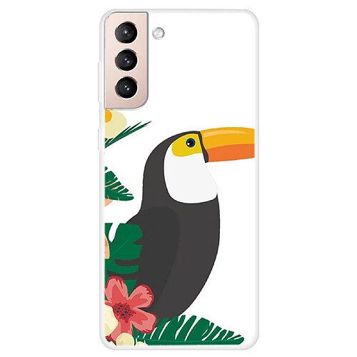 Coque en TPU antichoc, anti-rayures Feuilles avec oiseaux pour votre Samsung Galaxy S22 5G