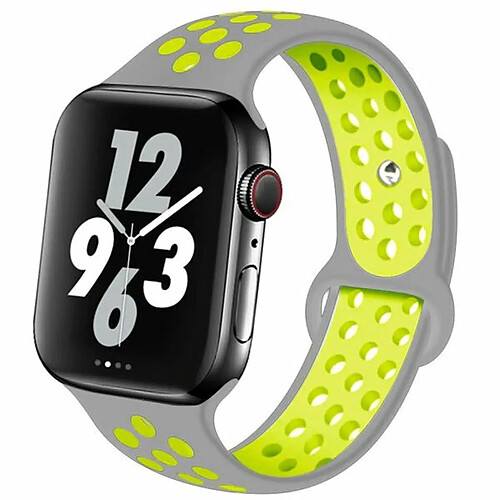 PHONECARE Bracelet SportyStyle pour Apple Watch Series 9 Aluminum - 45mm - Gris / Vert