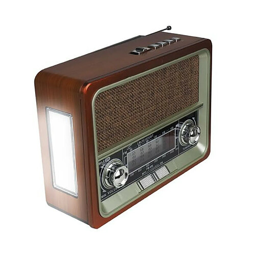 Radio portable rétro LTC avec panneau solaire USB