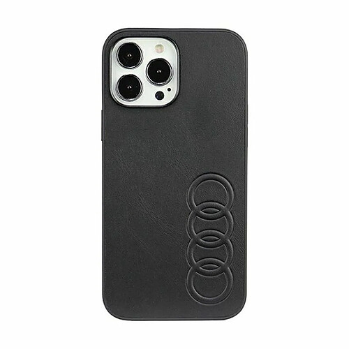 Audi AU-TPUPCIP13PM-TT/D1-BK Coque rigide en cuir synthétique pour iPhone 13 Pro Max 6,7`` Noir