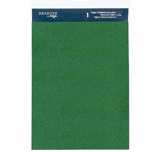 TOGA Flex thermocollant à paillettes - Vert Sapin- 30 x 21 cm