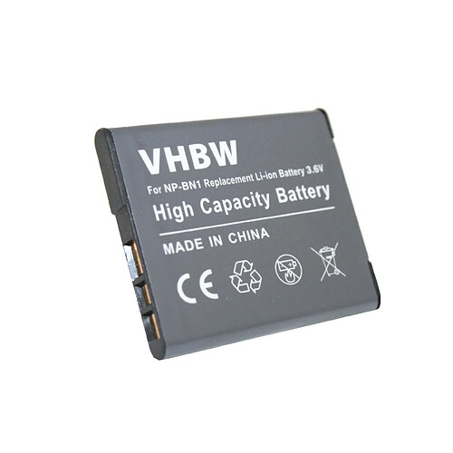 vhbw Li-Ion batterie 600mAh (3.6V) pour caméra Video Sony Cybershot DSC-WX70, DSC-WX80, DSC-WX9 comme Sony NP-BN1.