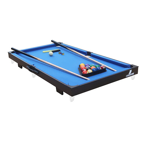 COUGAR - Table de Billard Portable Noir/Bleu Mini | Billard sur Table Surface de (Lxl) 110 x 56 cm | Billard Table Epaisseur Terrain de 12 mm | Garantie de 2 ans.