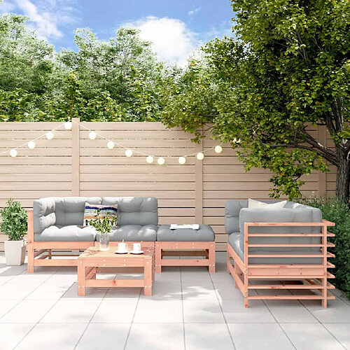 vidaXL Salon de jardin 6 pcs bois massif douglas