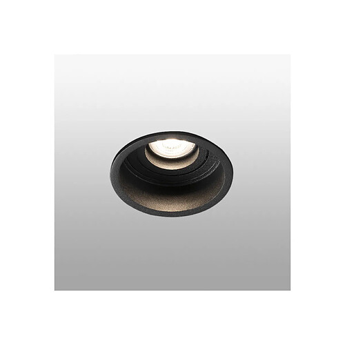 Faro Barcelona Downlight encastré rond inclinable noir, GU10