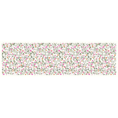 Alter Chemin de cuisine, 100% Made in Italy, Tapis antitache avec impression numérique, Tapis antidérapant et lavable, Fleurs - Modèle Bettie, cm 180x52