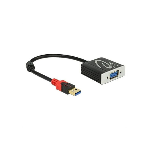 Adaptateur USB 3.0 vers VGA DELOCK 62738 20 cm Noir