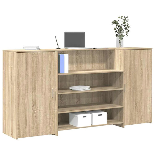 vidaXL Bureau réception chêne sonoma 200x50x103,5 cm bois d'ingénierie