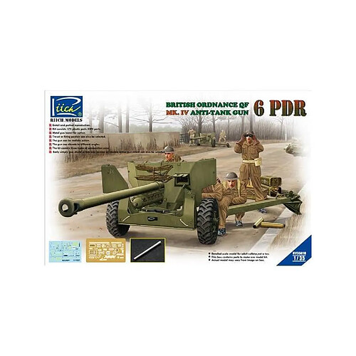 Riich Models Maquette Véhicule Ordnance Qf 6-pdr. Mk.iv Late War Infantry Anti-tank Gun