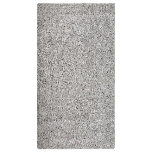 vidaXL Tapis shaggy antidérapant Gris clair 80x150 cm