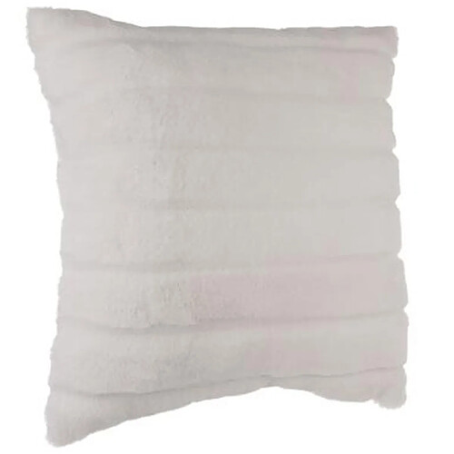 Pegane Coussin carré déhoussable, coloris blanc - Dim : 45 x 45 cm