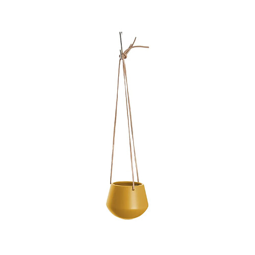 Present Time Cache-pot design suspendu small Skittlie - H. 66 cm - Ocre jaune