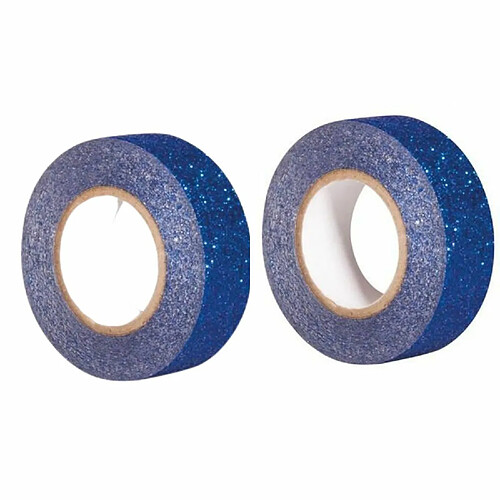 Rayher 2 glitter tapes 5 m x 1,5 cm - bleu nuit