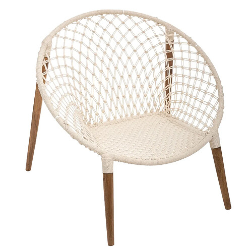 Atmosphera, Createur D'Interieur Fauteuil ethnique en fil Terre Sauvage - Blanc