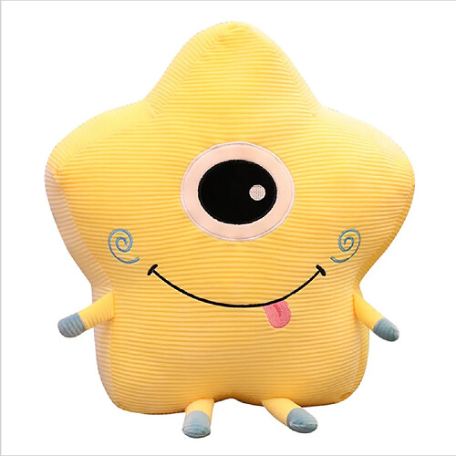 Universal 40cm super mignon oreiller créatif jouet étrange poupée mignonne poupée soleil lune étoile drôle poupée cadeau de vacances nouvelle année surprise oreiller sieste | oreiller en peluche (jaune)