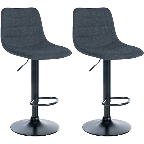 Non Lot de 2 tabourets de bar Lex tissu B