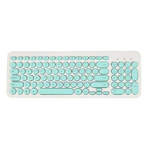 Clavier ultra mince multimédia filaire USB 96 touches clavier vert clair