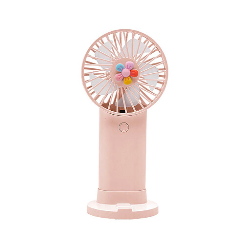 (Rose) Mignon Petit Ventilateur Portable Mini Ventilateur Rechargeable Usb Design En Forme De Support de Téléphone