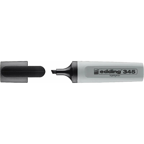 edding 345 surligneurs - gris - 1 stylo - Pointe biseautée 2-5 mm - parfait pour des marquages et des surlignages lumineux de textes et notes