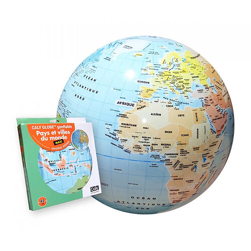 Caly Globe gonflable 50 cm - Pays et villes du monde - Caly Sarl