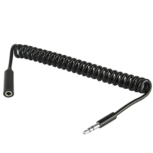 Wewoo Câble 3.5mm Mâle à Femelle Jack Coiled Earphone / Printemps Cabale, Longueur: 20cm peut être prolongé 80cm