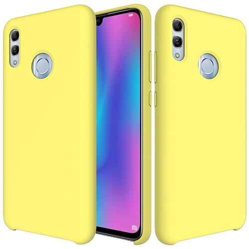 Wewoo Coque Étui de protection en silicone couleur unie Dropproof pour HuHonor 10 Lite (Jaune)