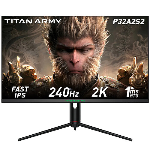 Moniteurs de jeu TITAN ARMY P32A2S2 Flat 16:9 Fast IPS QHD 2560 x 1440p IPS rapide 1 ms 240 Hz