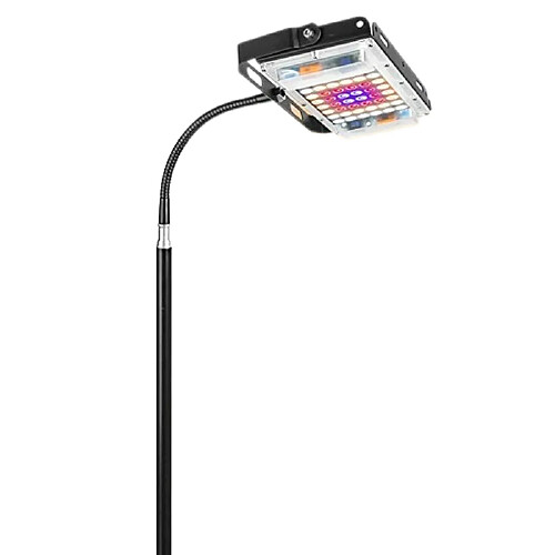 INF Lampe LED sur pied pour plantes de 1,6 m avec minuterie et variateur Black