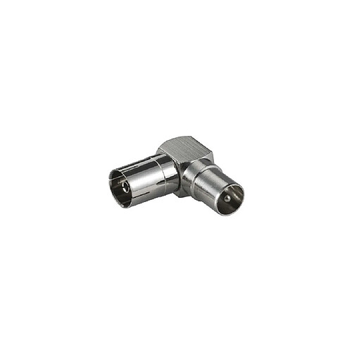 Adaptateur d'angle: jack coaxial - câble coaxial enfichable 90 °