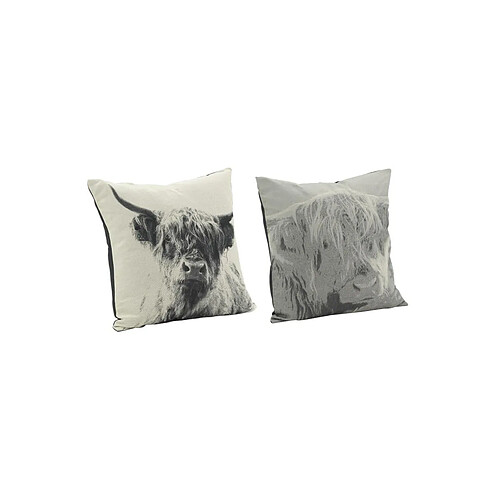 Aubry Gaspard Coussin Vache en coton (Lot de 2) Lot de 2.