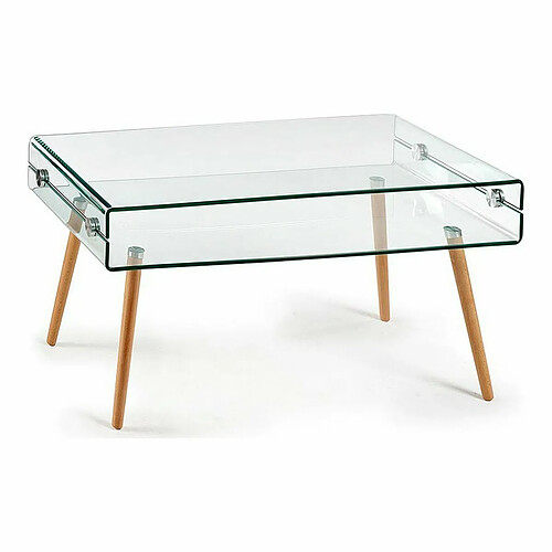 Gift Decor Table Basse Verre Bois (55 x 52 x 110 cm)