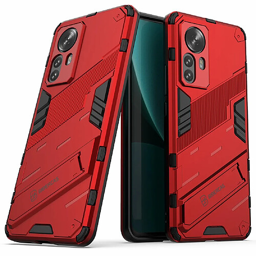 Coque en TPU antichoc avec béquille rouge pour votre Xiaomi 12 Pro 5G