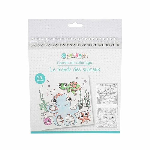 Paris Prix Cahier de Coloriage Animaux 21x21cm Blanc