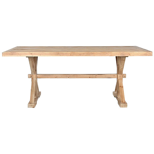 Pegane Table à manger, table de repas en bois coloris naturel - longueur 200 x profondeur 100 x Hauteur 80 cm