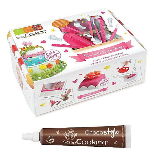 Scrapcooking Coffret Ma boîte à Cake design + 1 Stylo chocolat