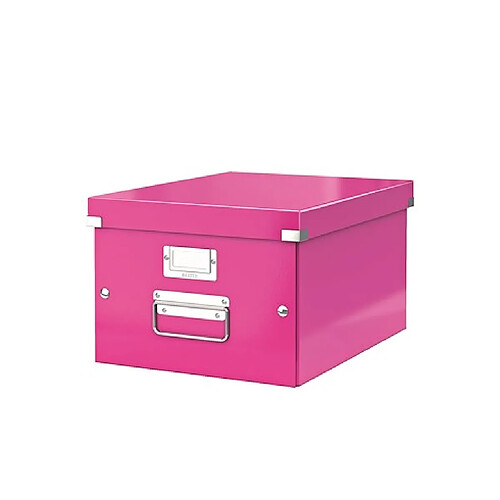 Boîte de rangement carton Leitz Click&Store Wow H 20 x L 28 x P 36,8 cm rose