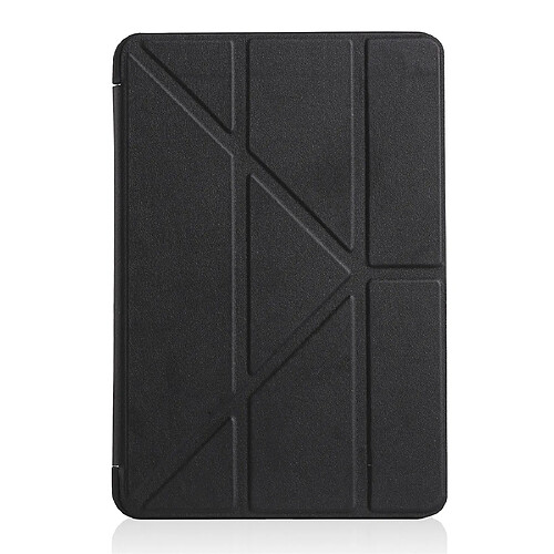 Wewoo Housse Étui Coque en cuir pleine couverture PU et gel de silice Millet Texture pour iPad Mini 2019avec support à rabats multiples Noir