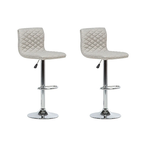 Beliani Tabouret de bar Set de 2 Beige clair ORLANDO