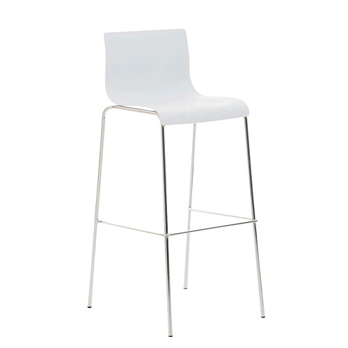 Non Tabouret de bar Hoover chromé structure 4 pieds