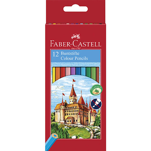 FABER-CASTELL Crayons de couleur hexagonaux CASTLE, étui en ()