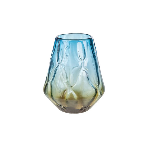 Vase Romimex Bleu Ambre verre 27 x 23 x 27 cm