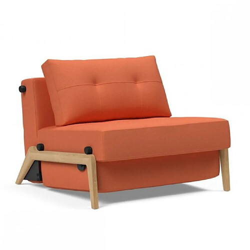 Inside 75 INNOVATION LIVING Fauteuil design SOFABED CUBED 02 WOOD Argus Rust convertible lit 200*90 cm