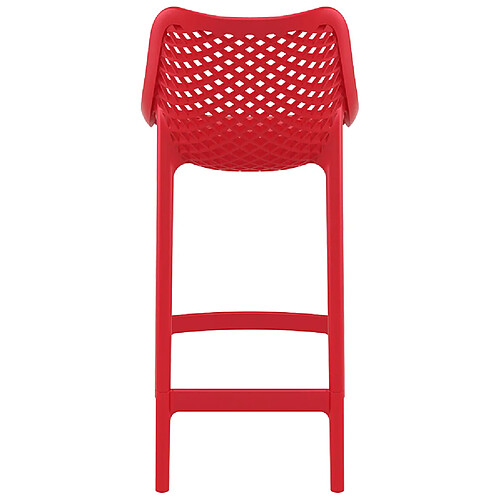 Alterego Tabouret snack mi-hauteur 'BROZER MINI' rouge