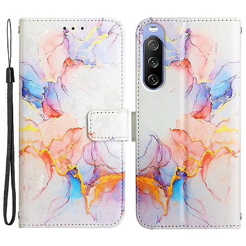 Etui en PU motif en marbre Milky way marble blanc LS004 pour votre Sony Xperia 10 III 5G/Xperia 10 Lite