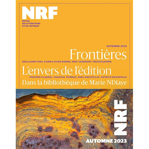 Nouvelle revue française, n° 656. Frontières · Occasion