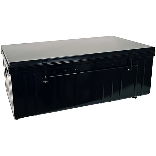 Pierre HENRY Table basse en acier sur roulettes Habitat 90 cm noir.